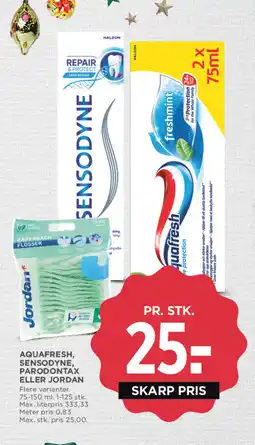 MENY Aquafresh, Sensodyne, Parodontax eller Jordan tilbud