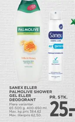 MENY Sanex eller Palmolive shower gel eller deodorant tilbud