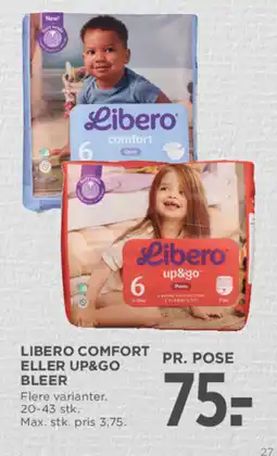 MENY Libero Comfort eller up&go bleer tilbud