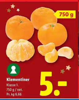 Lidl Klementiner tilbud