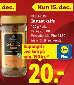Lidl BELLAROM Instant kaffe tilbud