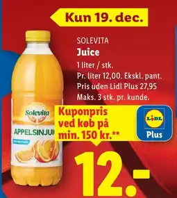 Lidl SOLEVITA Juice tilbud