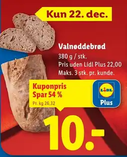 Lidl Valnøddebrød tilbud
