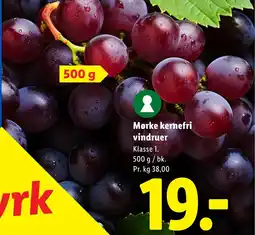 Lidl Mørke kernefri vindruer tilbud