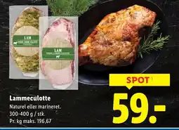 Lidl Lammeculotte tilbud