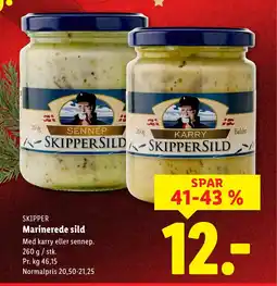 Lidl SKIPPER Marinerede sild tilbud