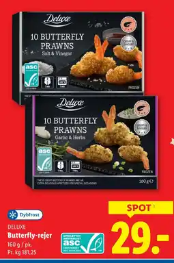 Lidl DELUXE Butterfly-rejer tilbud