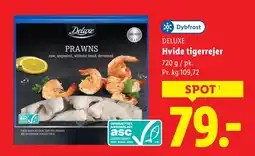 Lidl DELUXE Hvide tigerrejer tilbud