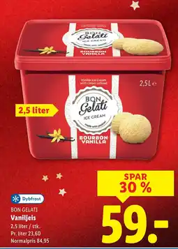 Lidl BON GELATI Vaniljeis tilbud