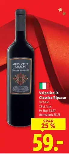 Lidl Valpolicella Classico Ripasso tilbud