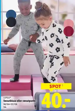 Lidl LUPILUⓇ Sweatbluse eller sweatpants tilbud