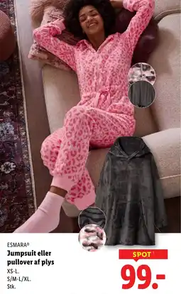 Lidl ESMARA® Jumpsuit eller pullover af plys tilbud