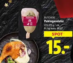 Lidl BUTCHERS Pekingandelår tilbud