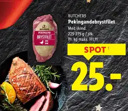 Lidl BUTCHERS Pekingandebrystfilet tilbud