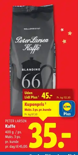 Lidl PETER LARSEN Kaffe tilbud