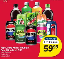 Fakta Tyskland Pepsi, Faxe Kondi, Mountain Dew, Mirinda el. 7 UP tilbud