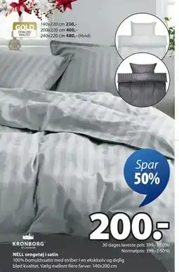 JYSK NELL sengetøj i satin tilbud