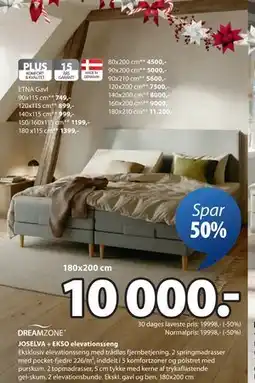 JYSK JOSELVA + EKSO elevationsseng tilbud