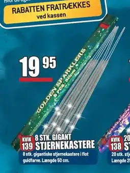 Thansen 8 STK. GIGANT. KVIK. STJERNEKASTERE tilbud