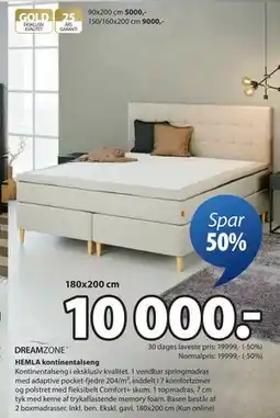 JYSK HEMLA kontinentalseng tilbud
