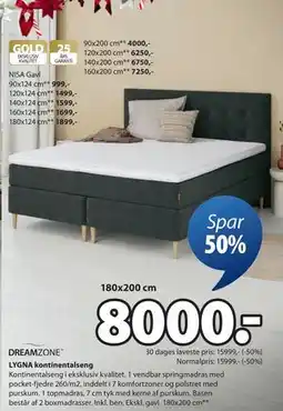 JYSK LYGNA kontinentalseng tilbud