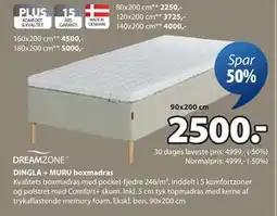 JYSK DINGLA + MURU boxmadras tilbud