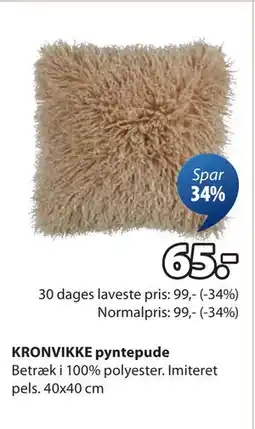 JYSK KRONVIKKE pyntepude tilbud