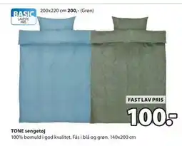 JYSK TONE sengetøj tilbud