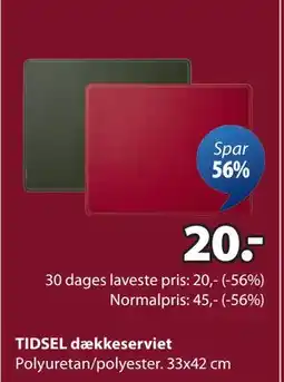 JYSK TIDSEL dækkeserviet tilbud