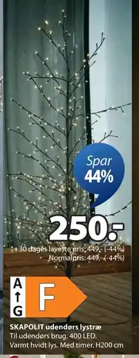 JYSK SKAPOLIT udendørs lystræ tilbud