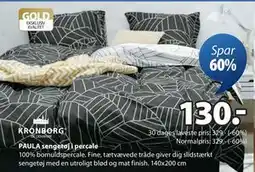 JYSK PAULA sengetøj i percale tilbud