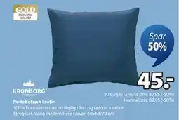 JYSK Pudebetræk i satin tilbud