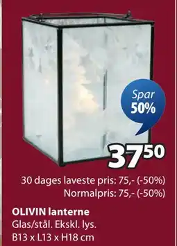 JYSK OLIVIN lanterne tilbud