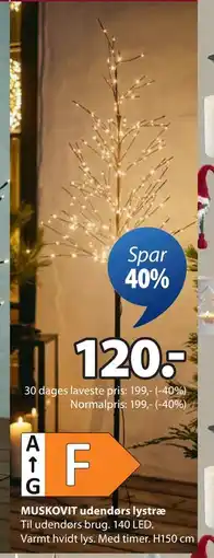 JYSK MUSKOVIT udendørs lystræ tilbud