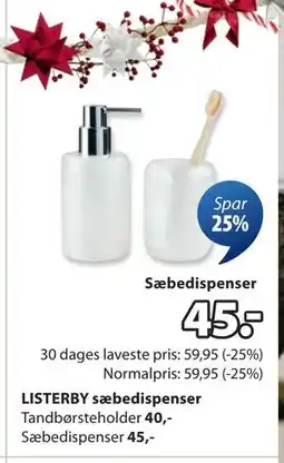 JYSK LISTERBY sæbedispenser tilbud