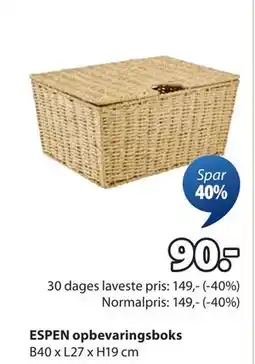 JYSK ESPEN opbevaringsboks tilbud