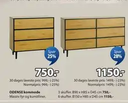 JYSK ODENSE kommode tilbud