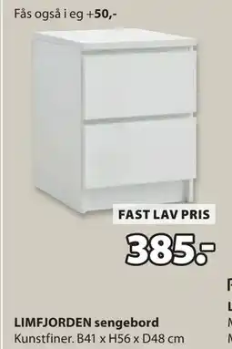JYSK LIMFJORDEN sengebord tilbud