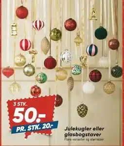 Bilka Julekugler eller glasbogstaver tilbud