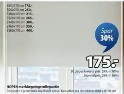 JYSK HOPEN mørklægningsrullegardin tilbud