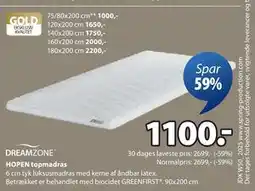 JYSK HOPEN topmadras tilbud