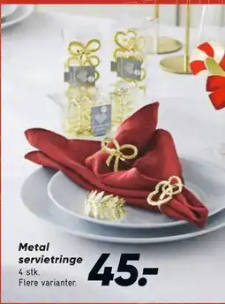 Bilka Metal servietringe tilbud