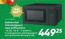 Bilka Køkkenchef mikrobølgeovn med grillfunktion tilbud