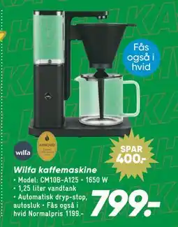 Bilka Wilfa kaffemaskine tilbud