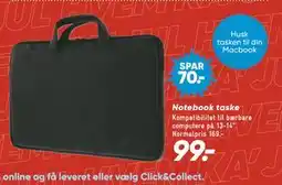 Bilka Notebook taske tilbud