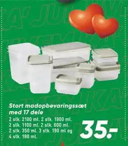 Bilka Stort madopbevaringssæt tilbud