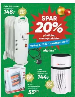 Bilka SPAR 20% på Alpina varmeprodukter tilbud