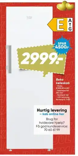 Bilka Beko køleskab tilbud