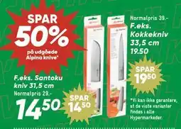 Bilka SPAR 50% på udgåede Alpina knive tilbud