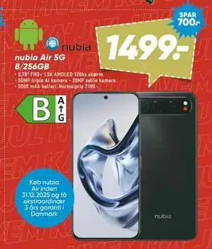 Bilka nubia Air 5G 8/256GB tilbud
